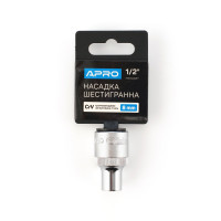 Насадка шестигранна CrV 1/2 10мм APRO Арт.252710