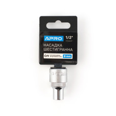 Насадка шестигранна CrV 1/2 10мм APRO Арт.252710