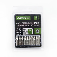Біта РZ2*50мм хром (10шт/уп) APRO Арт.309140