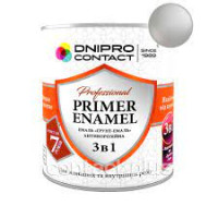 Краска-грунт 0,9кг Светло-Серая 3в1 Днепр Контакт Арт.ГЕ-011