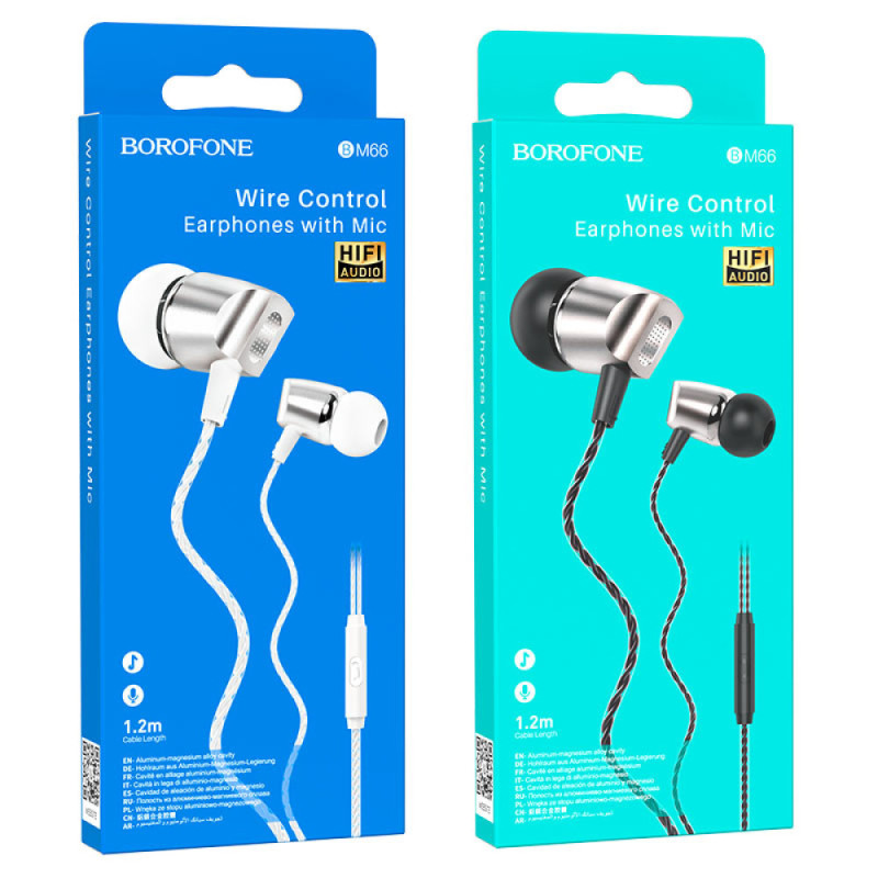 Навушники дротові Borofone BM66 New sound wire control 3.5mm Арт.35961