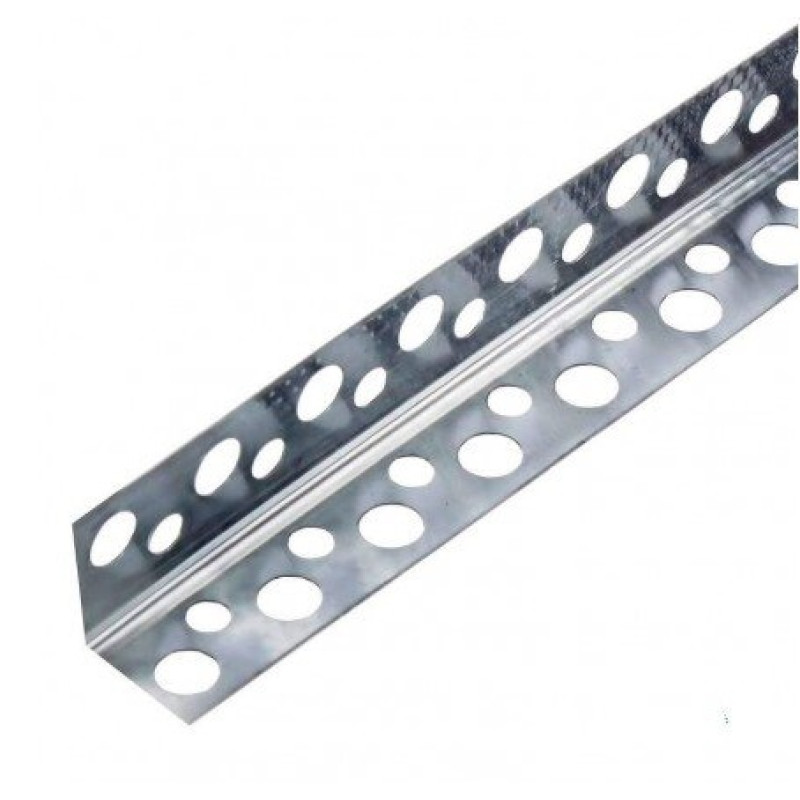 Угольник алюм перфорированный 19,2x19,2мм 3м Арт.20513