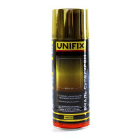 Эмаль акриловая суперхром зеркальный золото глянец 400мл UNIFIX Арт.951053