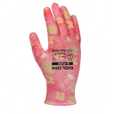Рукавички трикотажні з поліуретановим покриттям рожеві 8р DOLONI Арт.4548