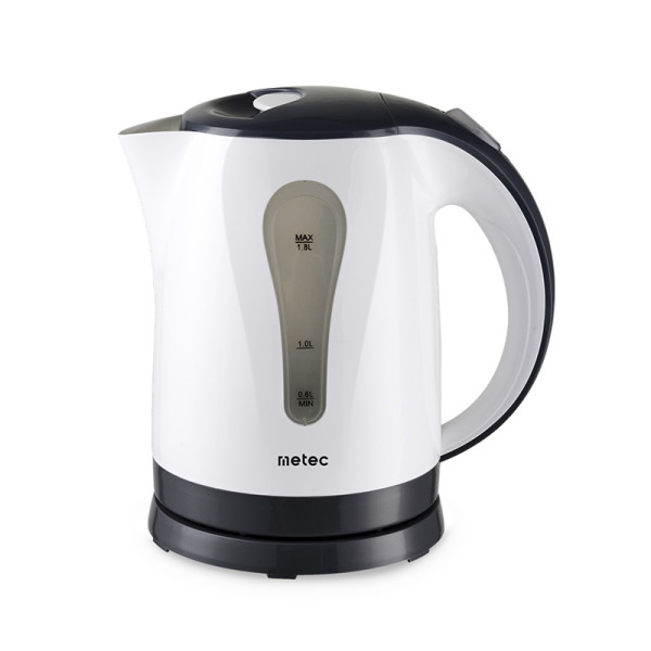 Электрочайник EK-02PWB 1.8л, 1850-2200Вт, корпус пластик, бело-черный Metec Арт.700034