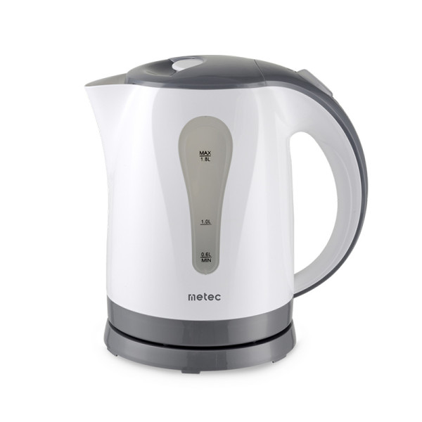 Электрочайник EK-02PWG 1.8л, 1850-2200Вт, корпус пластик, бело-серый Metec Арт.700033
