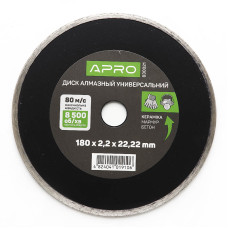Диск до бетону 180х2,1мм (22-24%) суцільний APRO Арт.830021