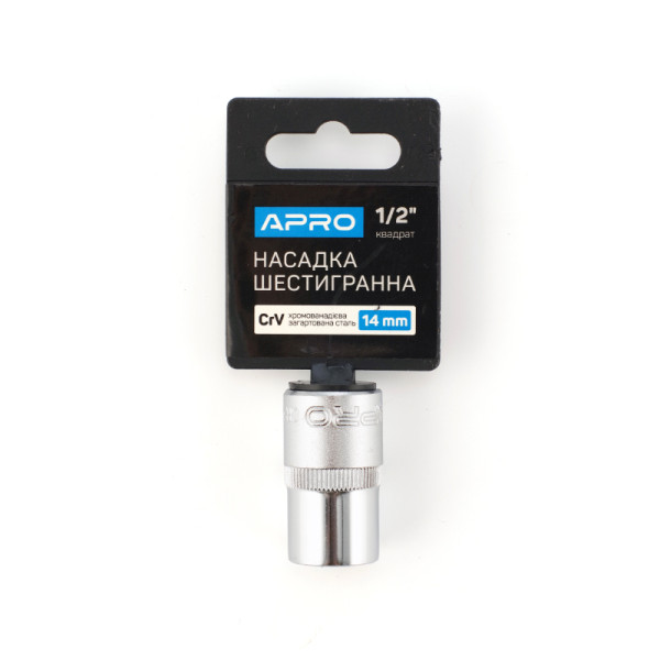 Насадка шестигранна CrV 1/2 14мм APRO Арт.252714