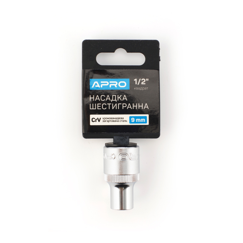 Насадка шестигранна CrV 1/2 9мм APRO Арт.252709