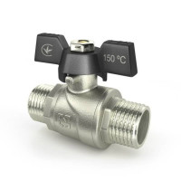 Кран кульовий DN25 1" ЗЗ метелик BLACK Raftec Арт.76801