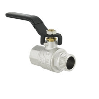 Кран кульовий DN15 ВЗ 1/2" Raftec ручка  BLACK Арт.50402
