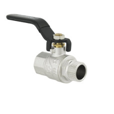 Кран кульовий DN15 ВЗ 1/2" Raftec ручка  BLACK Арт.50402