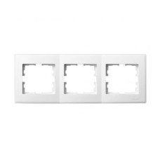 Рамка 3-я гориз. LEZARD LESYA / Viko белая 705-0200-148.Арт.012583