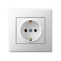 Розетка с/из 1-на LEZARD LESYA / Viko белая 705-0202-122В Арт.012591