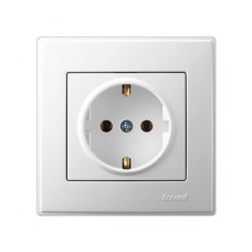 Розетка с/из 1-на LEZARD LESYA / Viko белая 705-0202-122В Арт.012591
