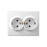 Розетка с/из 2-на LEZARD LESYA / Viko белый 705-0202-127В Арт.012593