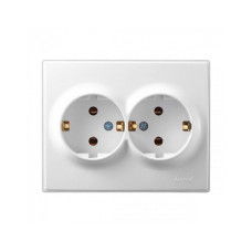 Розетка с/из 2-на LEZARD LESYA / Viko белый 705-0202-127В Арт.012593