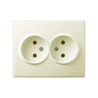 Розетка б/у 2-на LEZARD LESYA / Viko белый 705-0202-128В Арт.012594