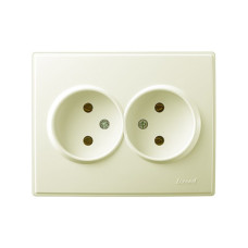 Розетка б/у 2-на LEZARD LESYA / Viko белый 705-0202-128В Арт.012594