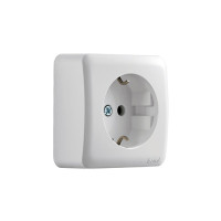 Розетка накладная с/из 1-на Lezard Viola белый 751-0200-122В Арт.012641