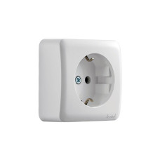 Розетка накладная с/из 1-на Lezard Viola белый 751-0200-122В Арт.012641