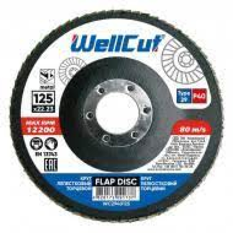 Круг пелюстковий торцевий 125*22,2 т27 WellCut №100