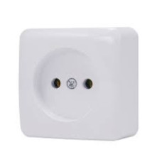 Розетка накладна б/з 1-на Lezard Viola 751-0200-121 білий Арт.012640