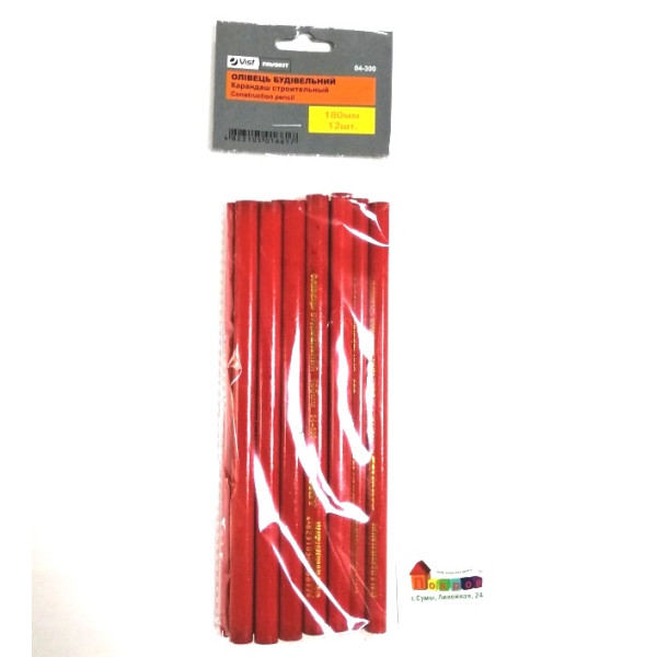Олівець будівельний 180/250мм 1шт Арт.510003
