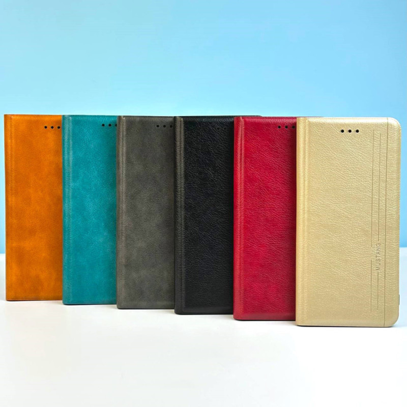 Чехол книга Mustang Шкіряна With Matte Black Silicone Xiaomi 13 Lite Арт.42972