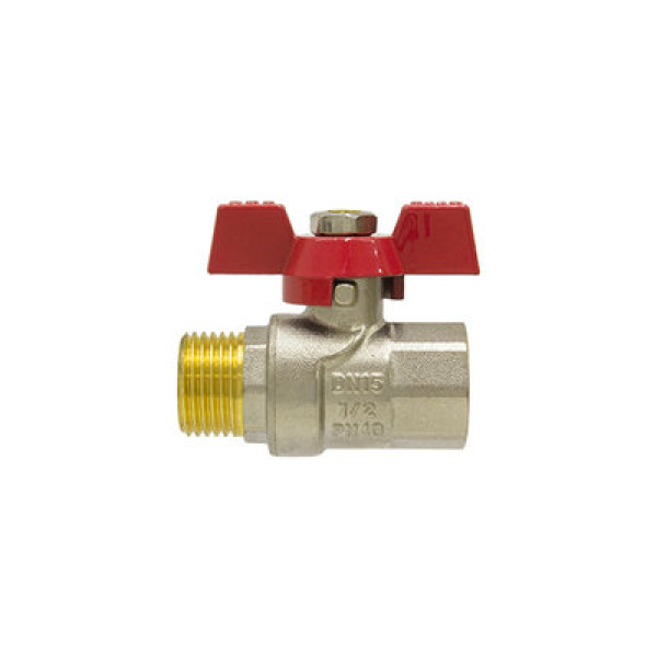 Кран Шаровий Raftec RED PN15 НВ 1/2" Бабочка Арт.51178