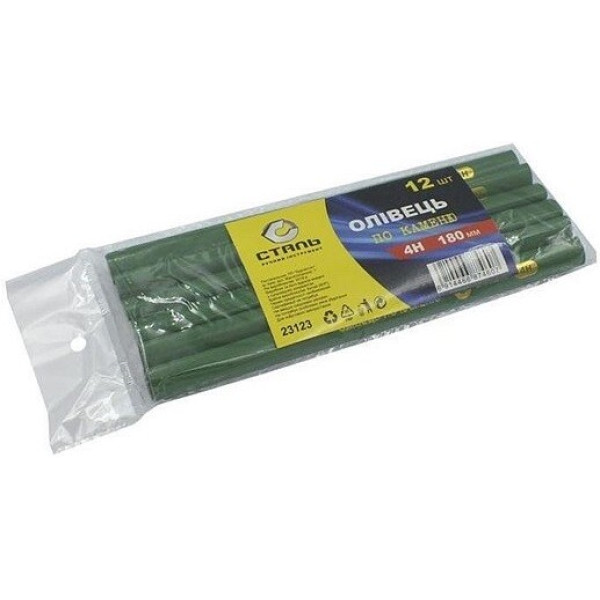 Олівець будівельний по склу 180мм 1шт Арт.87459