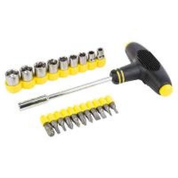 Отвертка Т-образная + торцевые насадки и биты 1/4 19 шт Sigma Арт.4002161