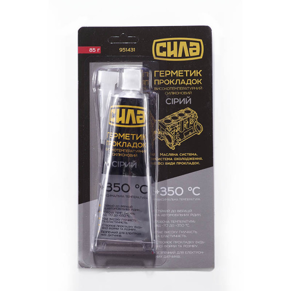 Герметик прокладок силікон.високотем.+350 сірий 85г СИЛА Арт.951431