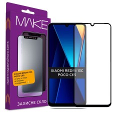 Захисне скло MAKE FC FG чорне для Xiaomi Redmi 13C/Poco C65 Арт.1021469