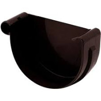 Водосток Заглушка желоба Пр 130 корич Арт.07021