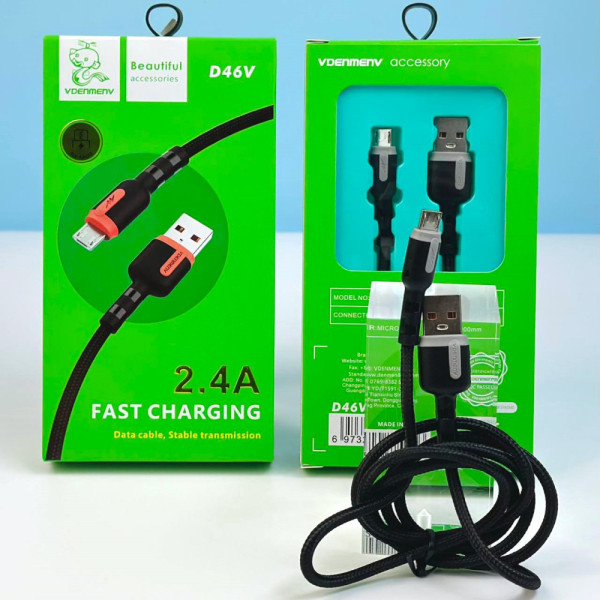 Кабель Denmen Micro D46V 2.4A Арт.37705