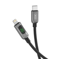 Кабель  XO Type-C to Lightning NB-Q203A 20W Digital display Швидка зарядка Арт.33756