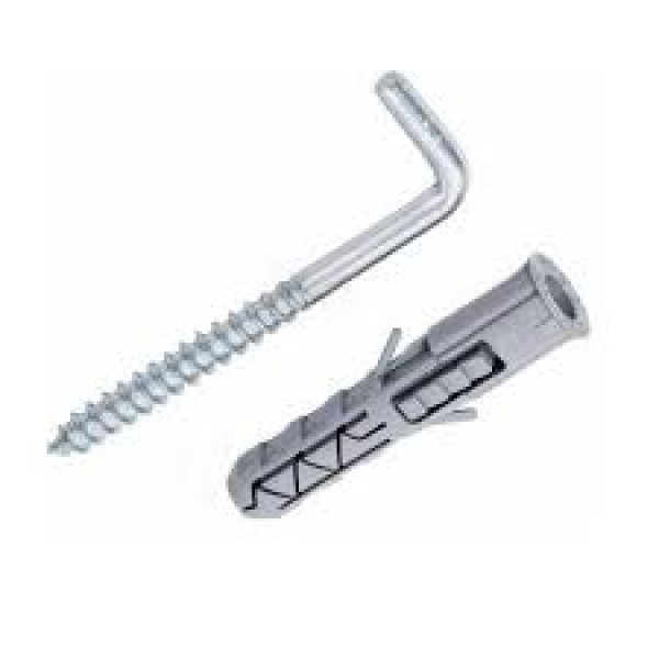 Дюбель блистер 8*40/4,5*50 10шт с прямым крюком Арт.0113364002