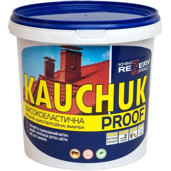 Фарба високоеластична KAUCHUK біла RAL 9003 5л (5,2кг) Арт.85758