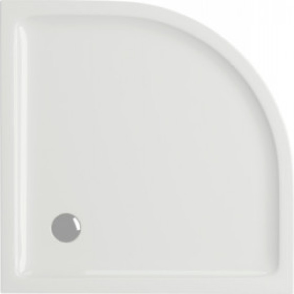 Душ піддон 90х90 напівкруглий сталь AquaStream Арт.16542