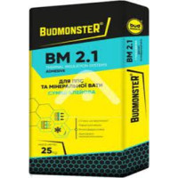 БудМонстр ВМ 2.1 25кг Клей для ППС та МВ 1/54 Арт.221754