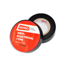 Ізоляційна стрічка 0,14мм*17мм 20м чорна (пач 10шт) APRO Арт.23327
