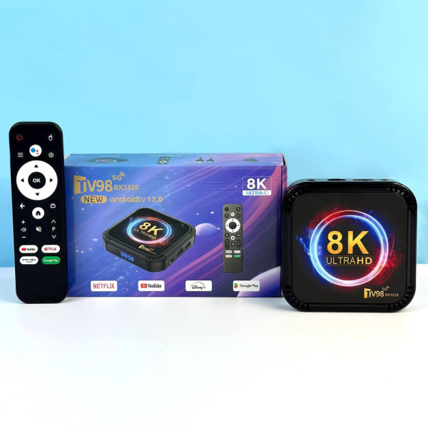 Смарт ТВ приставка TV98 RK3528 4 Gb,64 Gb Арт.49757