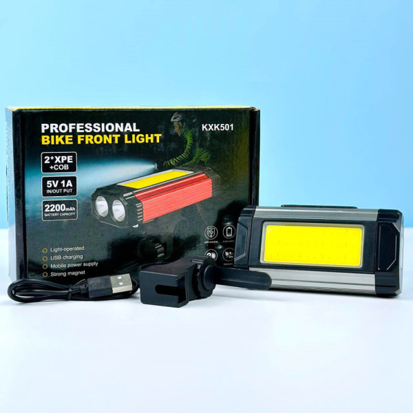 Фонарь 501 Type-C встроенный аккумулятор, магнитный, велокрепление Арт.49993