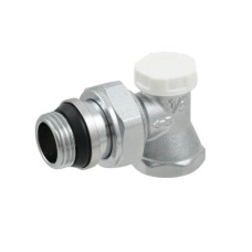 Клапан радиаторный угловой 1/2х1/2,низ,латунь,никель POLMARK Арт.83710