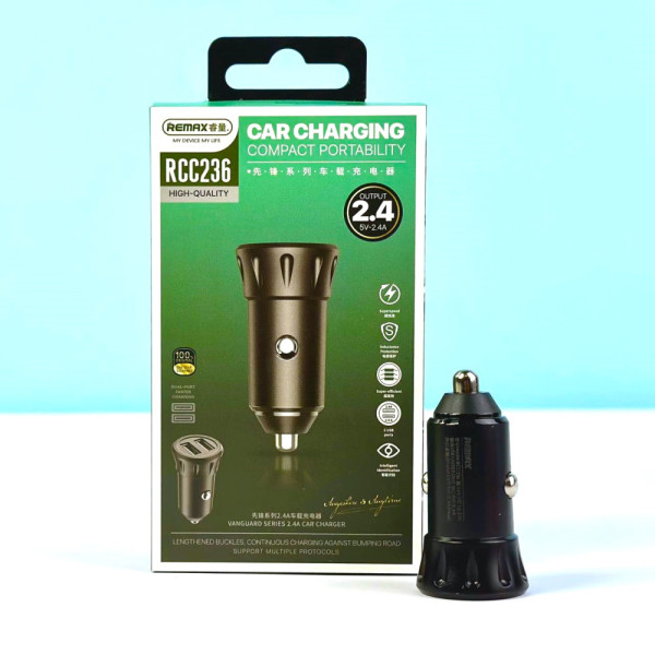 Автомобільний зарядний пристрій Remax RCC236 Vanguard Series 2USB 2.4A Арт.41692