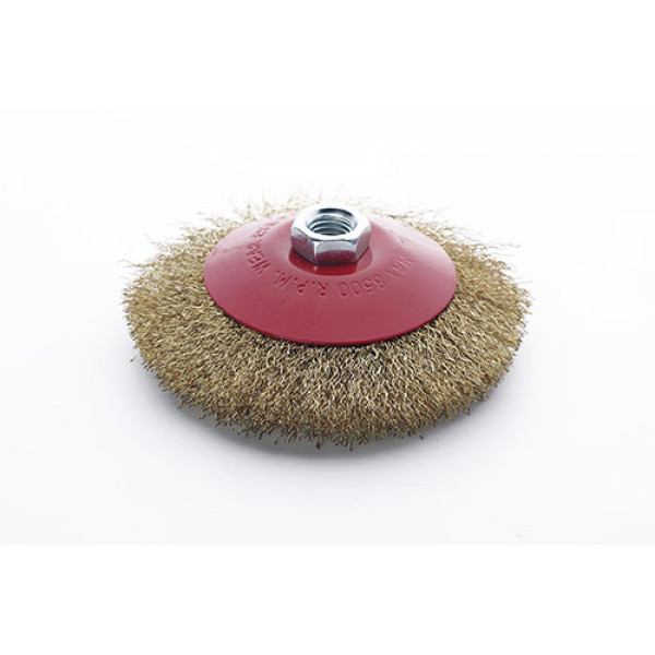 Щітка конус латунна дріт 125мм (КШМ) APRO Арт.830420